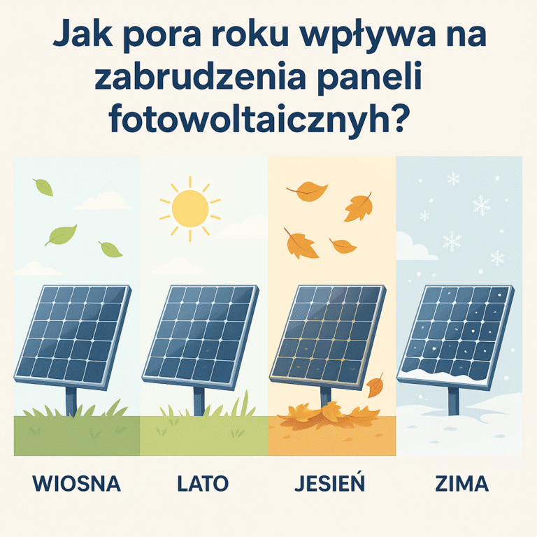 Jak pora roku wpływa na&nbsp;zabrudzenia paneli fotowoltaicznych?