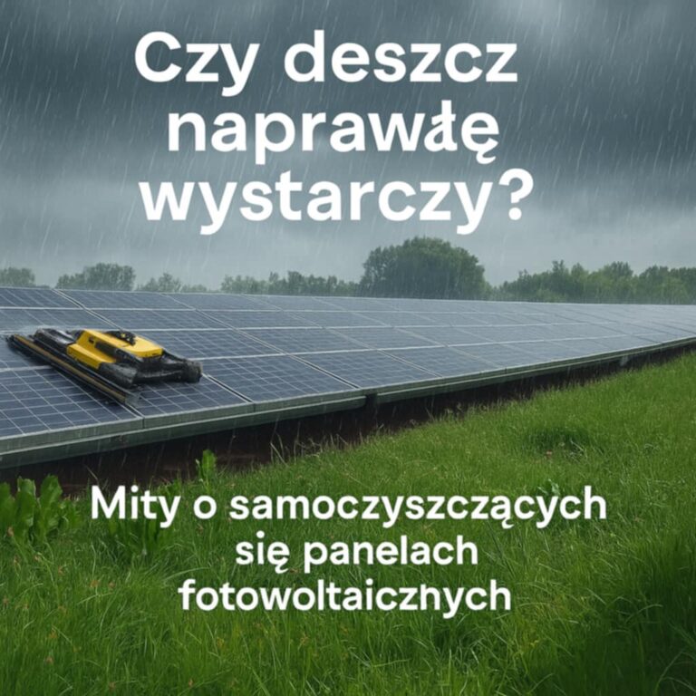 Czy&nbsp;deszcz naprawdę wystarczy? Mity o&nbsp;samoczyszczących się panelach fotowoltaicznych